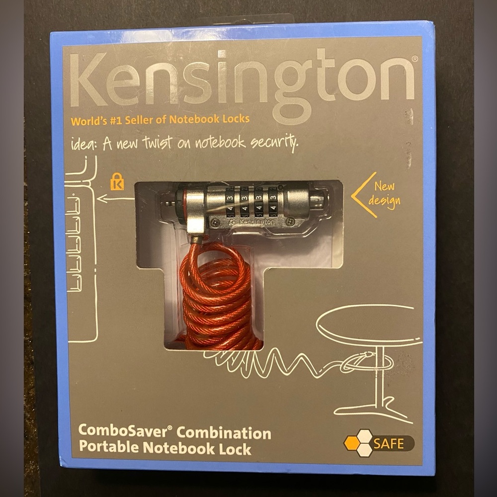 Kensington ComboSaver Portable Notebook Lock New in Package